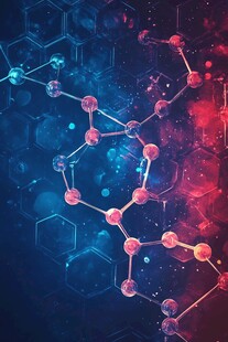 梦幻分子结构 科技背景图