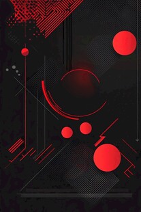 黑红科技风抽象背景图案