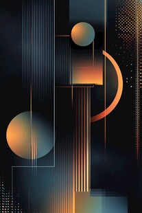 几何抽象艺术风格背景图