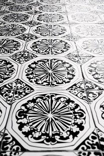 黑白花纹瓷砖图案欣赏