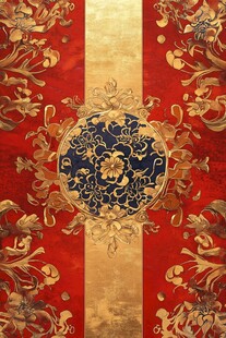 中式古典华丽花纹图案