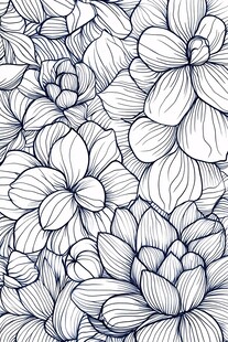 手绘花卉无缝图案纹理