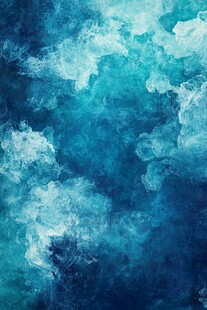 梦幻蓝绿云彩纹理背景