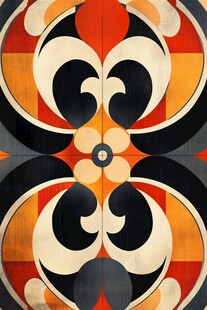 几何图案构成的抽象艺术画面