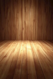 木质墙面与地板的空间