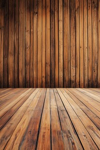 木质地板与木板墙背景