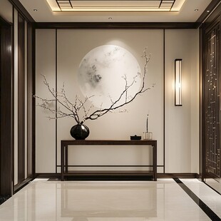 中式玄关 月景装饰显雅致