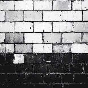 黑白砖墙纹理