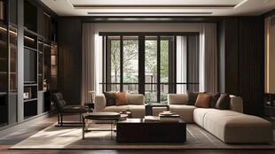 现代简约风客厅室内景致