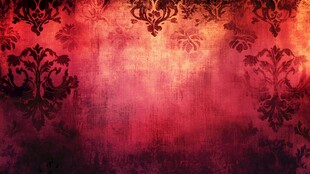 复古红黑花纹背景图