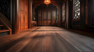 中式古雅长廊室内景致