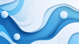 蓝白渐变立体波浪背景图