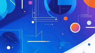 蓝色几何抽象科技风背景