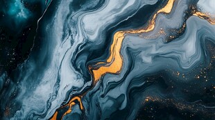 流动金蓝抽象艺术纹理