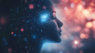 梦幻人脑星空融合画面