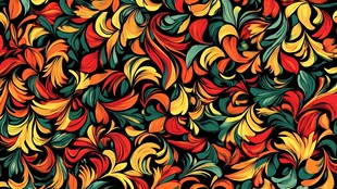 绚丽多彩的抽象花纹图案