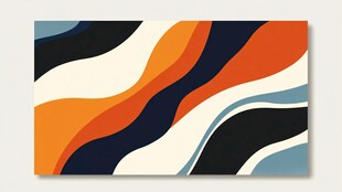 抽象多彩波浪图案背景