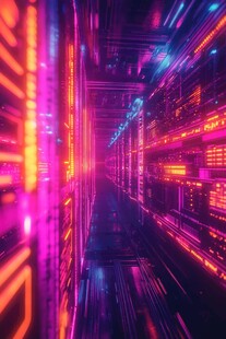 梦幻霓虹科技通道