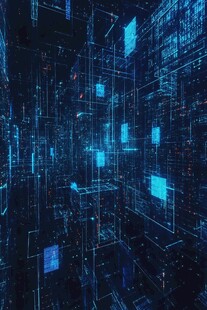 科技感数字城市未来景象