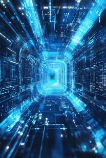科技隧道中的数字世界奇观
