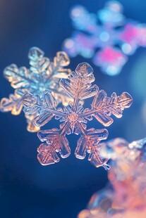 梦幻绚丽的微观雪花世界