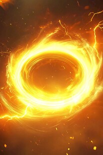 金色火焰能量漩涡特效