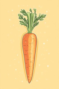 手绘胡萝卜插画
