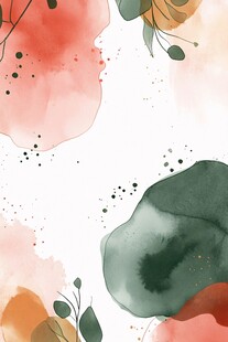 水彩花卉抽象背景图案