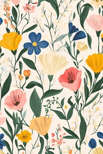 清新花卉图案背景