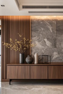 现代简约风客厅端景柜装饰