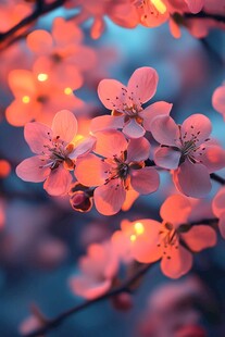 梦幻粉色绽放的娇艳花朵