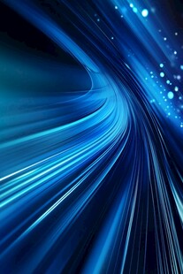 蓝色动感光线抽象背景图