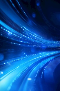 梦幻蓝色光线科技背景图