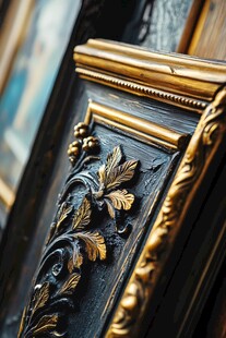 复古雕花画框细节之美