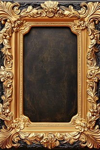 华丽复古金色雕花艺术画框