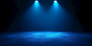 蓝色舞台聚光灯场景