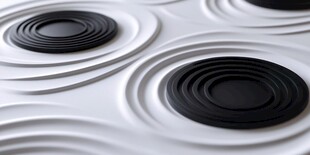 黑白立体环形图案纹理