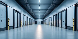 宽敞洁净的工业仓储走廊