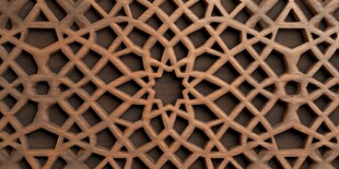 木质几何镂空雕花图案