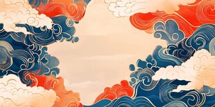 中式云纹背景图