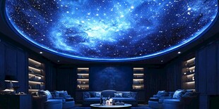 梦幻星空主题室内休闲空间