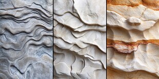 多样纹理岩石墙面展示