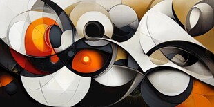 抽象几何图案艺术画作