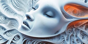 梦幻抽象人脸艺术图像