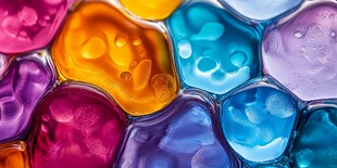 多彩梦幻泡泡微观世界