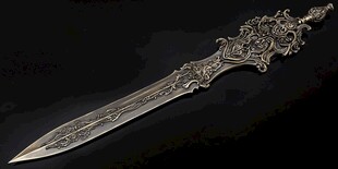 精美雕花复古短剑