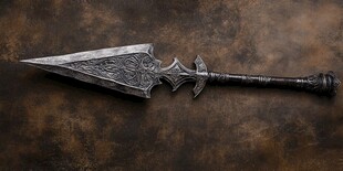 古典花纹精美长矛兵器