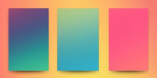 三色渐变背景海报模板