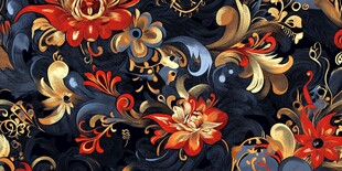 复古华丽花卉图案纹理