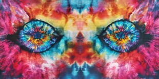 梦幻双瞳抽象艺术图案